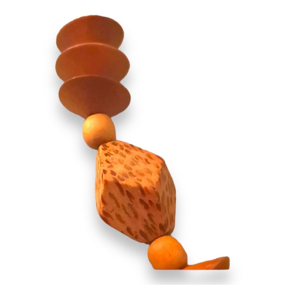 Vintage African wood bead necklace - Picture 2 of 6